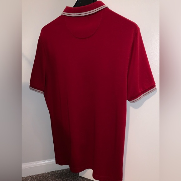 Michael Kors Men's Greenwich Logo Jacquard Polo Shirt - Ruby Red - Picture 5 of 7